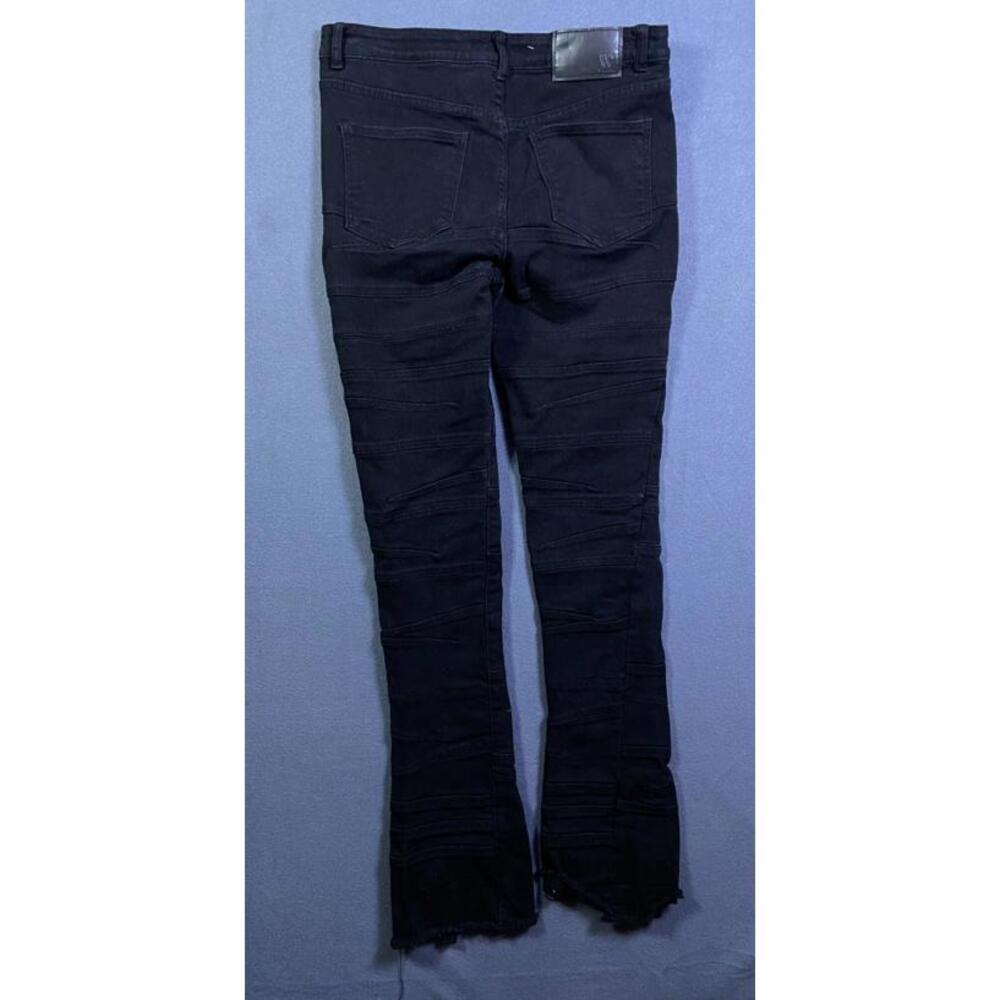 Black Men's Slim Biker Stretch Jeans